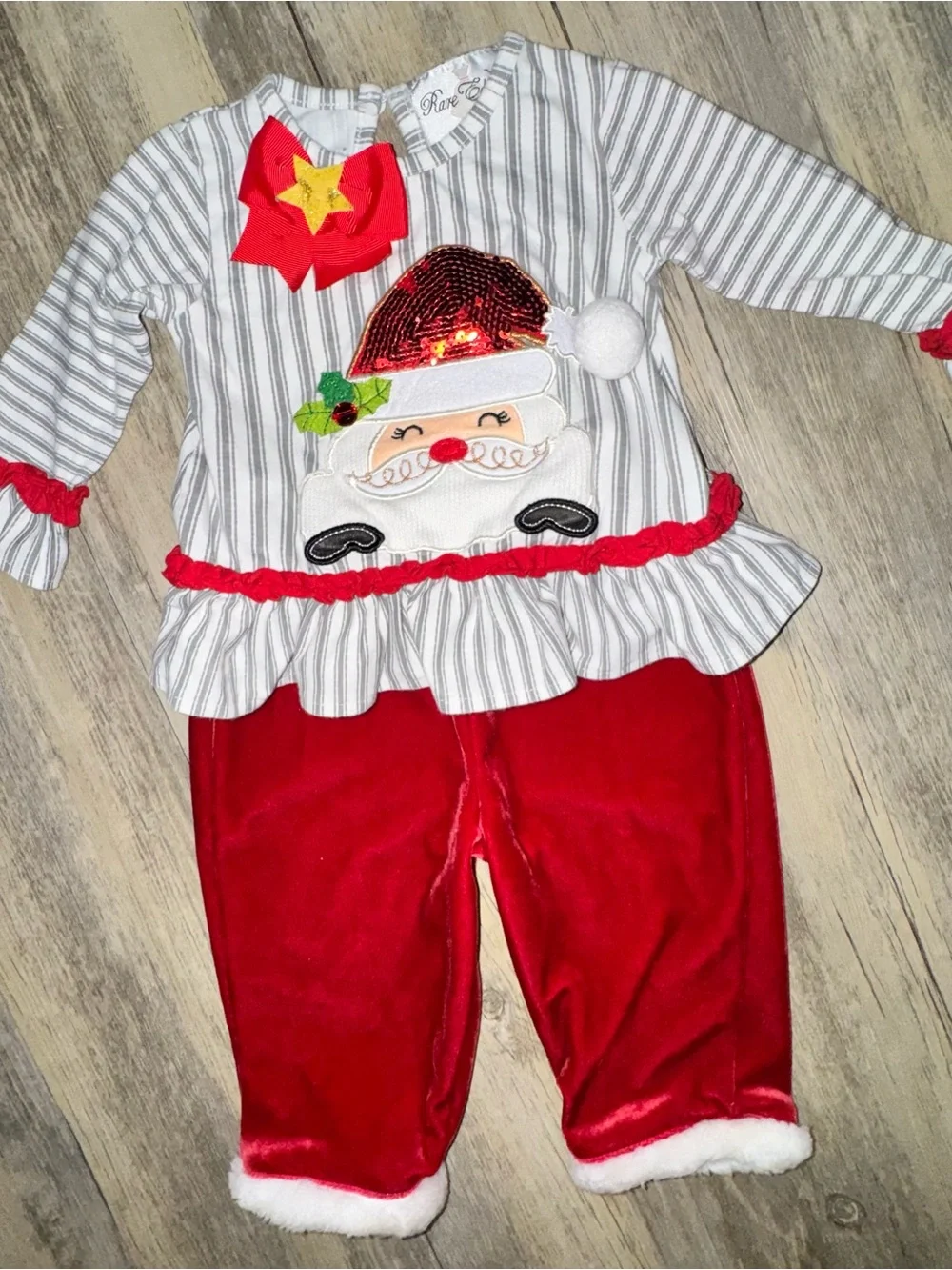 Rare Editions Red and White Santa Stripe Holiday Set